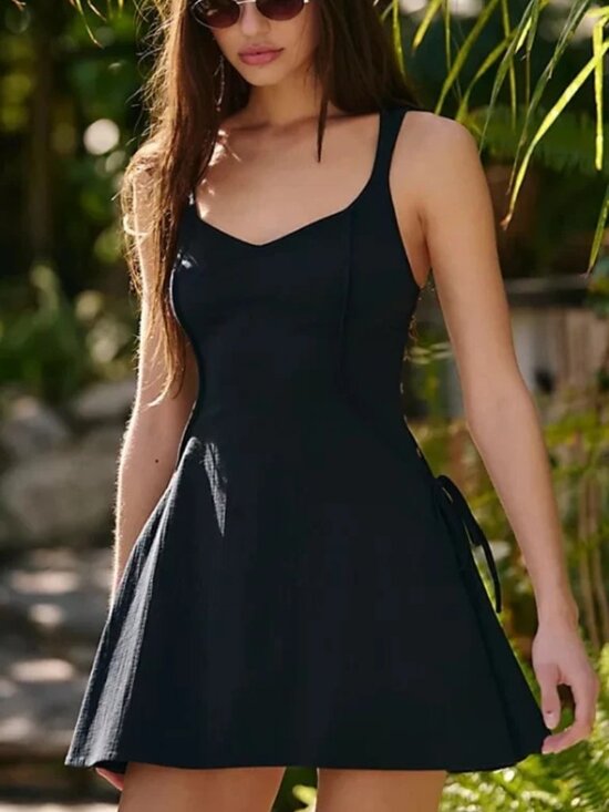 Free People Dresses & Skirts - Free People Free-est Forever Fancy Mini Dress Black Sweetheart XS